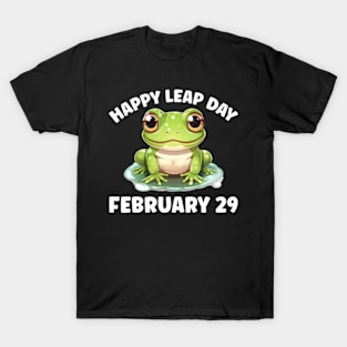 Funny Leap Day Cute Frog February 29th Leap Day 2024 T-Shirt